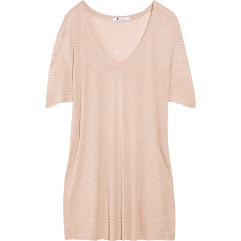 Alexander Wand blush Pink Scoop Neck Top
